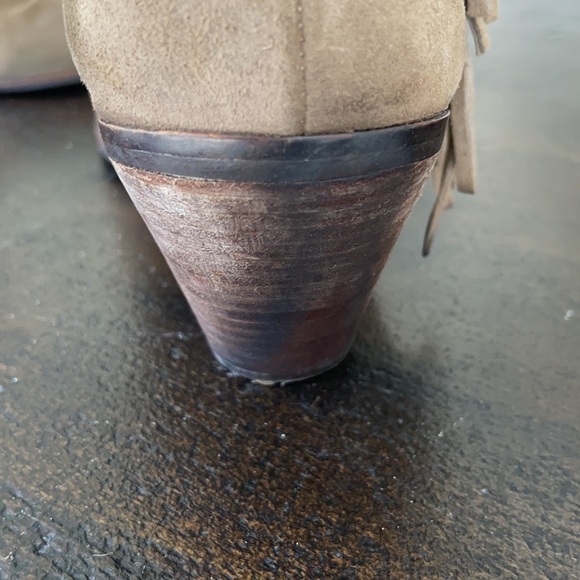 SAM EDELMAN SUEDE FRINGE LOUIE BOOTIES- SIZE 8.5 - Picture 7 of 8